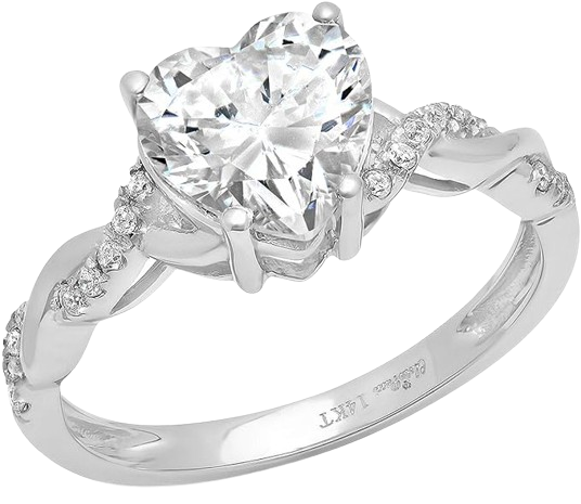14k White Gold Promise Rings 
- ringshake.com