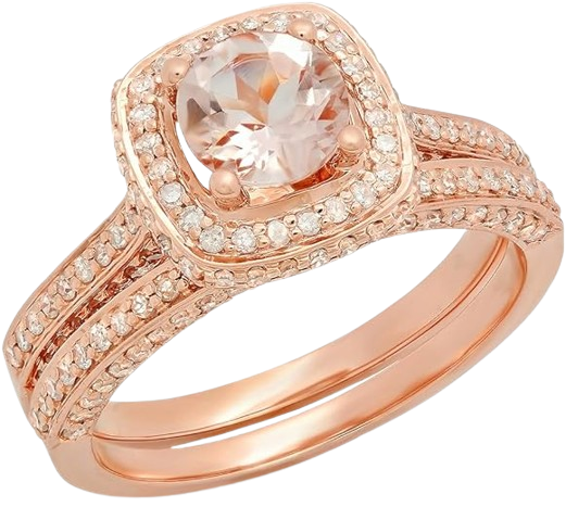 Rose Gold Morganite Engagement Rings - ringshake.com